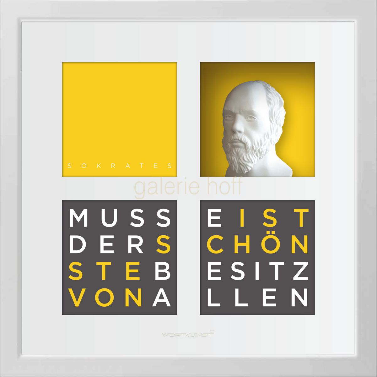 Wortkunst R. Birkelbach Sokrates Zitatequadrate Wortkunst R