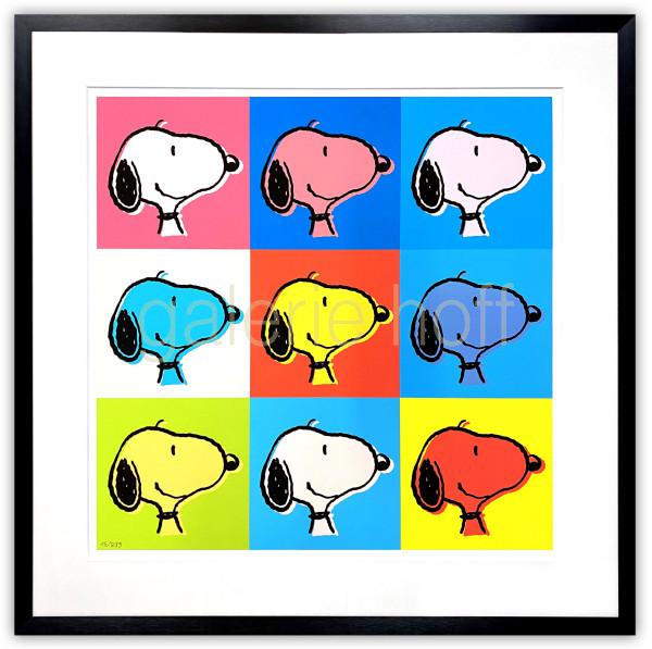 Schulz, Charles M. / Peanuts - Snoopy Goes Pop - gerahmt